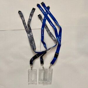 Boeing Lanyard Card Holder Blue Grey Clasp 3 Qty.
